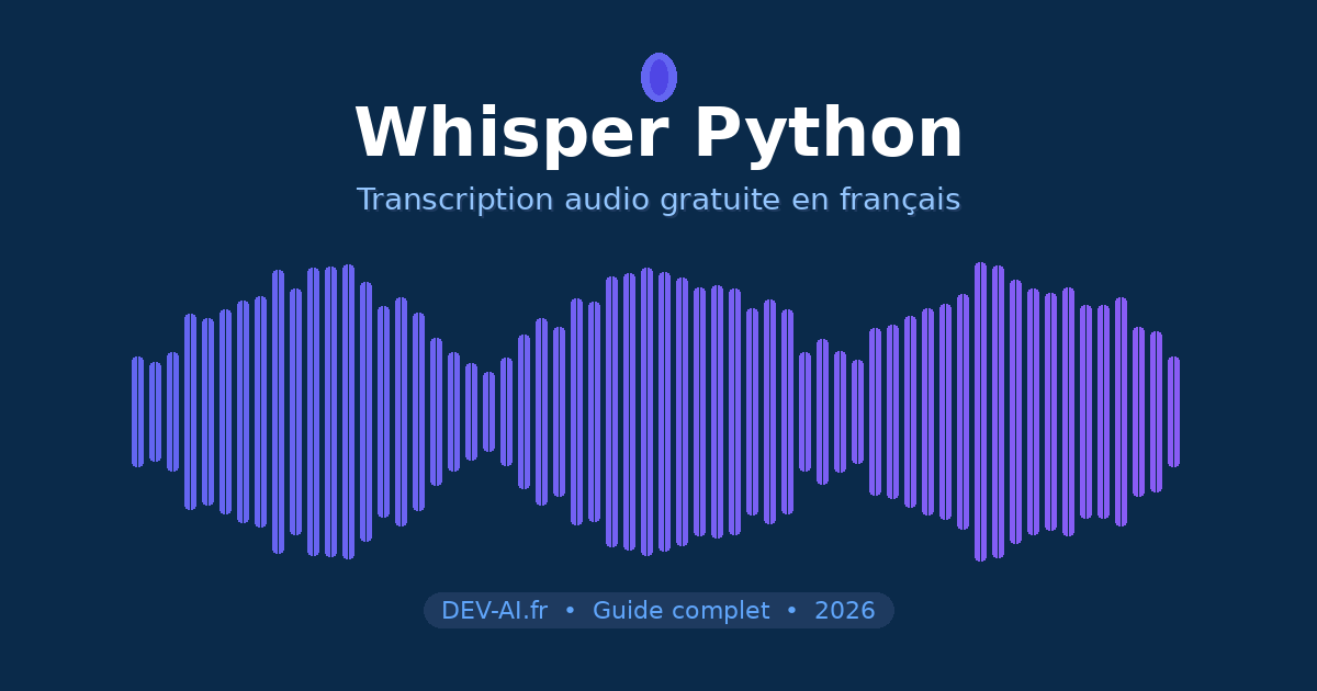 Whisper Python — transcription audio gratuite en français