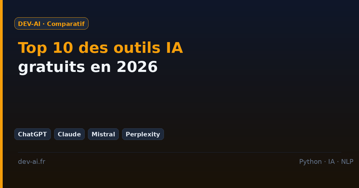 Top 10 des outils IA gratuits en 2026 (testés et approuvés) | DEV-AI